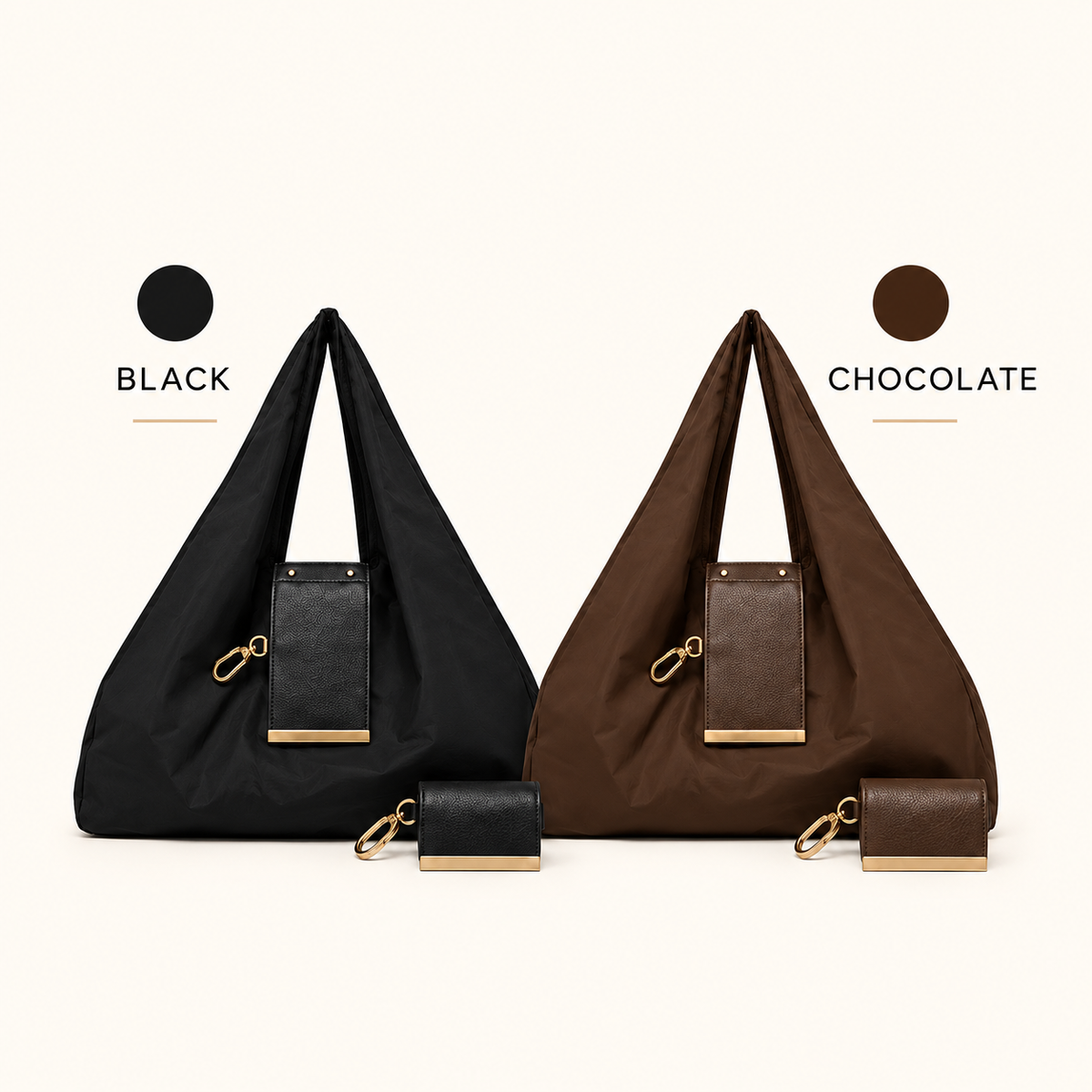 Charm Transformable Bag  Stylish Vegan Leather Tote & Keychain Charm👑