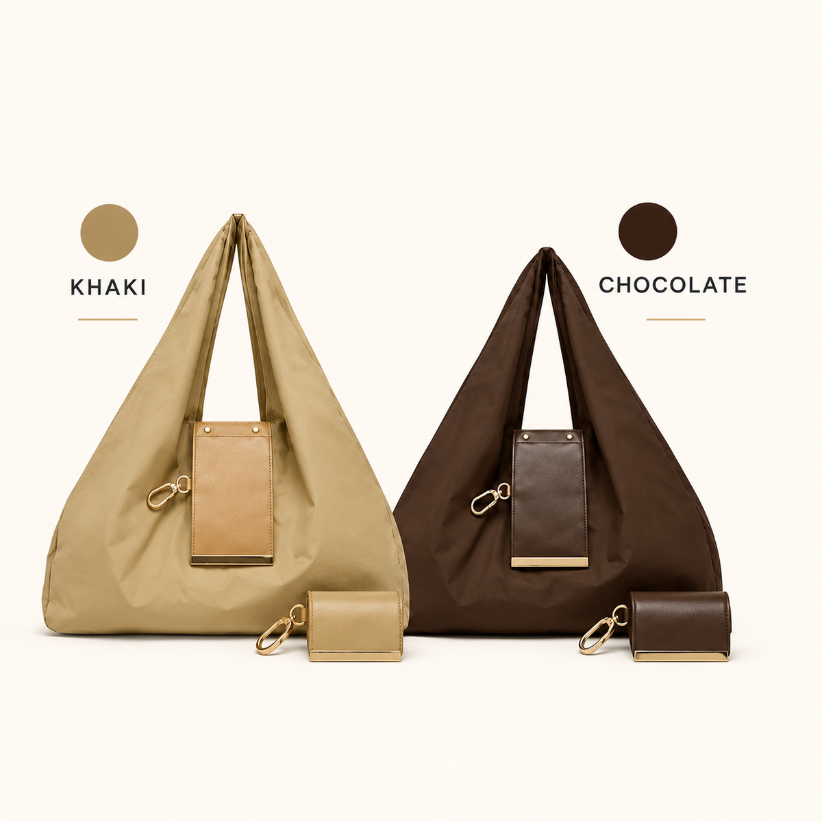Charm Transformable Bag  Stylish Vegan Leather Tote & Keychain Charm👑