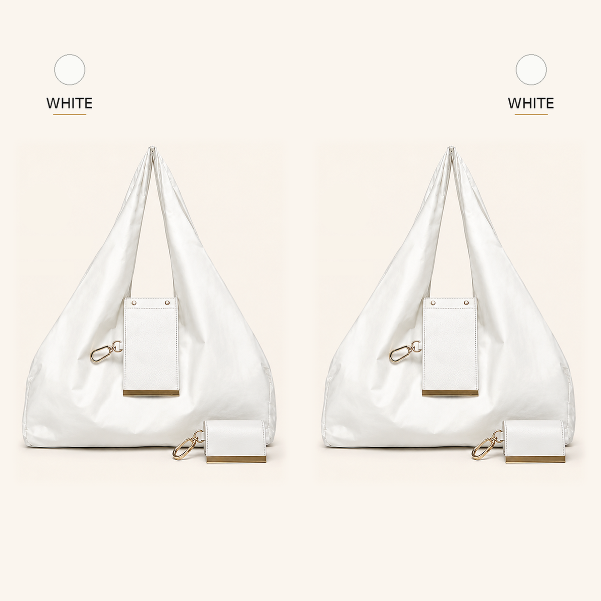 Charm Transformable Bag  Stylish Vegan Leather Tote & Keychain Charm👑