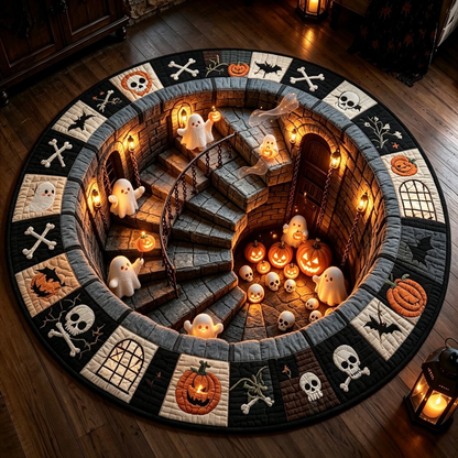 🎄 3D Illusion Holiday Rug – Spooky Halloween & Christmas Magic for Your Home