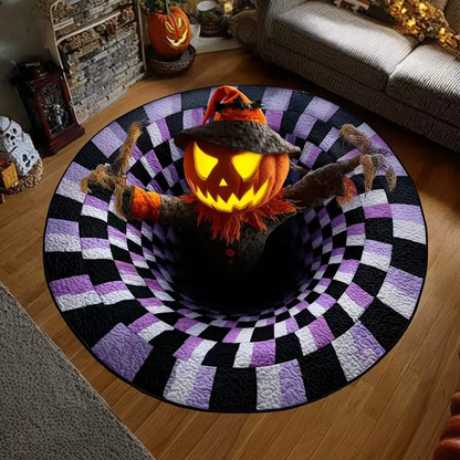 🎄 3D Illusion Holiday Rug – Spooky Halloween & Christmas Magic for Your Home