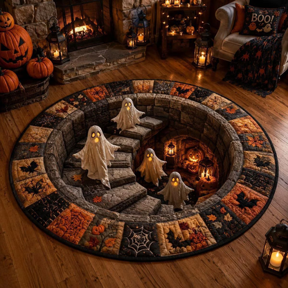 🎄 3D Illusion Holiday Rug – Spooky Halloween & Christmas Magic for Your Home