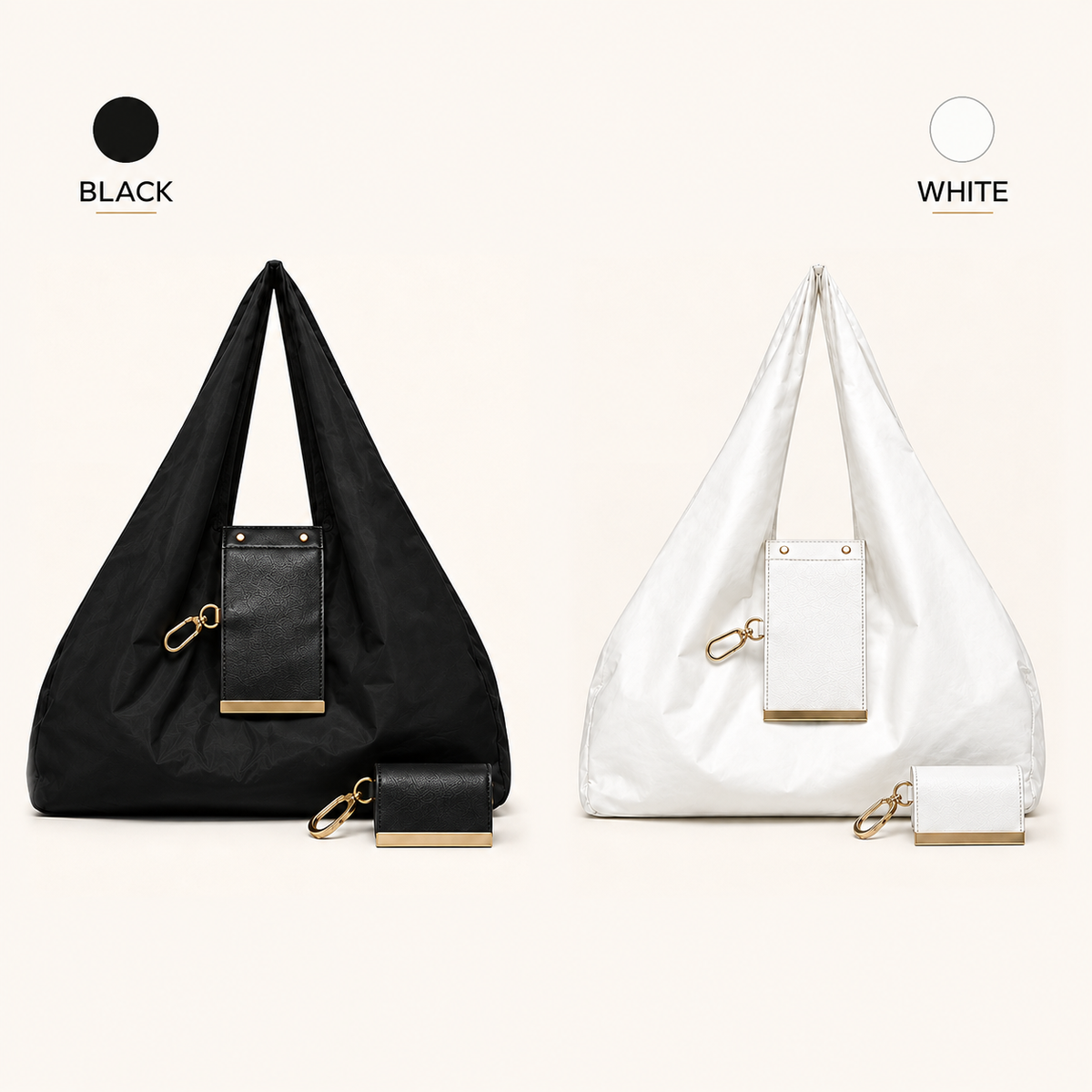 Charm Transformable Bag  Stylish Vegan Leather Tote & Keychain Charm👑