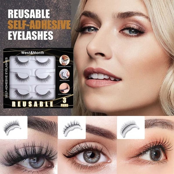 🔥LAST DAY - BUY 1 GET 1 FREE JUST $8.99 EACH🔥🎉Reusable Adhesive Eyelashes ✅