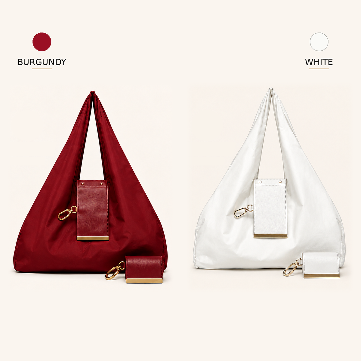 Charm Transformable Bag  Stylish Vegan Leather Tote & Keychain Charm👑