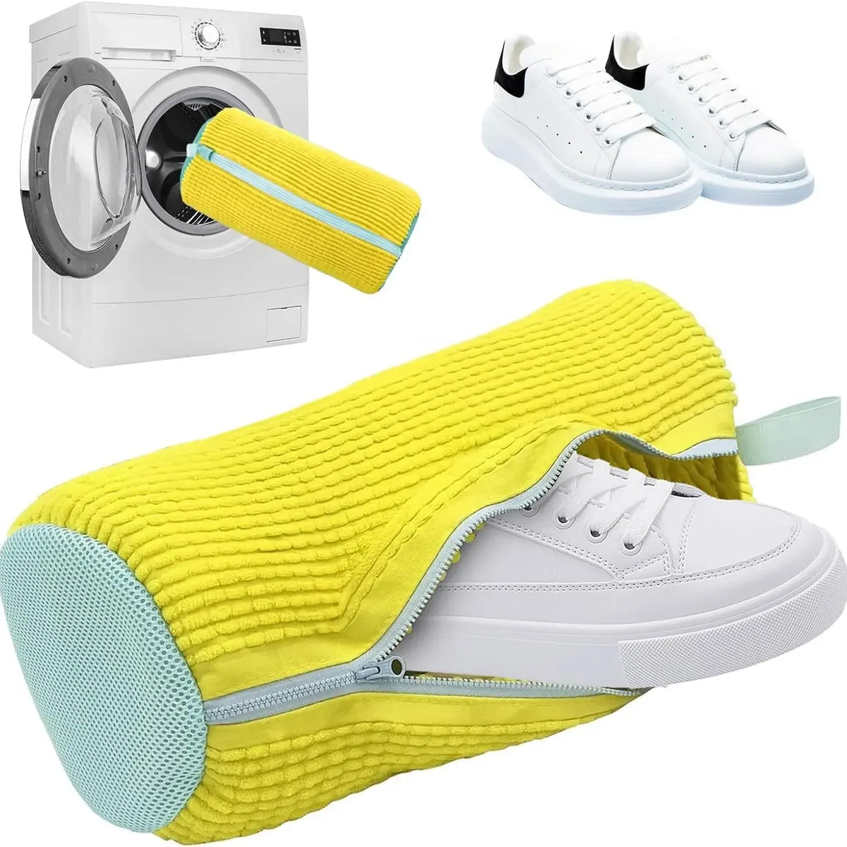 🔥Mesh Laundry Shoe Wash Bag, Footwear Protector Bag for Washing Machine, Household Shoe Cleaning Essential