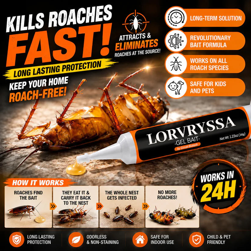 💥2026 Upgraded Formula Professional Cockroach Gel Bait – Eliminates Entire Nest