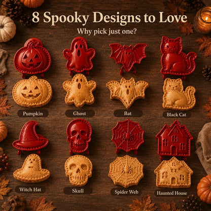 🎃 8-Piece Halloween Mini Hand Pie Mold Set - 👻 Ghost