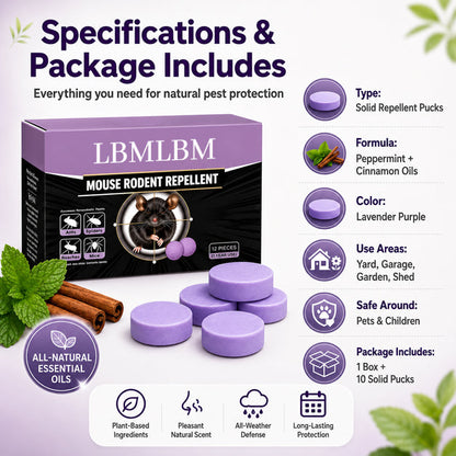 ✅ 10,000+ Happy Customers 🐭 All-Natural Peppermint & Cinnamon Pest & Rodent Repellent Pucks 🕷️🐍
