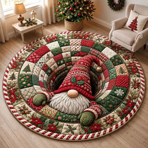 🎄 3D Illusion Holiday Rug – Spooky Halloween & Christmas Magic for Your Home