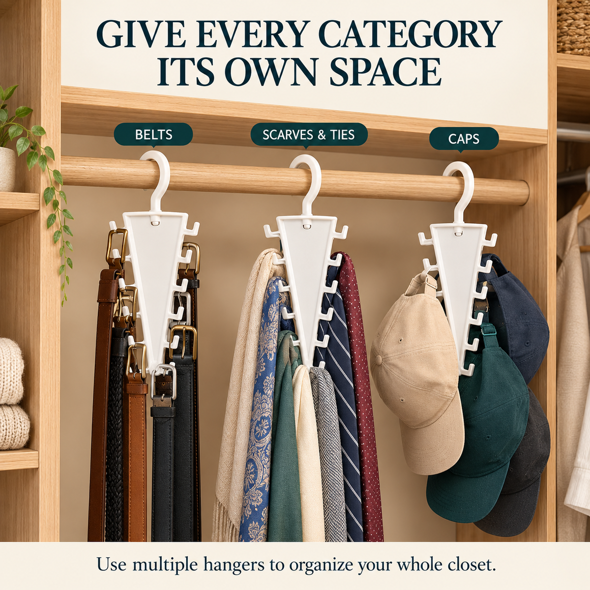 360° Rotating Space-Saving Hanger – Organize Clothes & Accessories