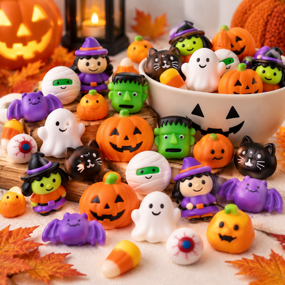 🎃Halloween Mochi Squishy Toys – Cute Sensory Party Favors & Goodie Bag Fillers