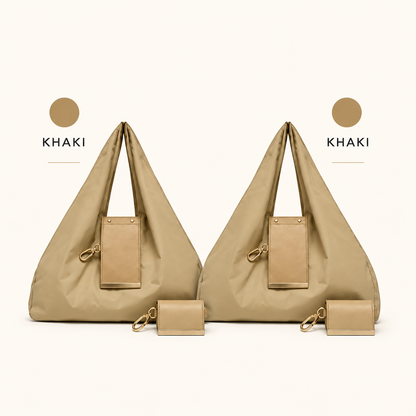 Charm Transformable Bag  Stylish Vegan Leather Tote & Keychain Charm👑