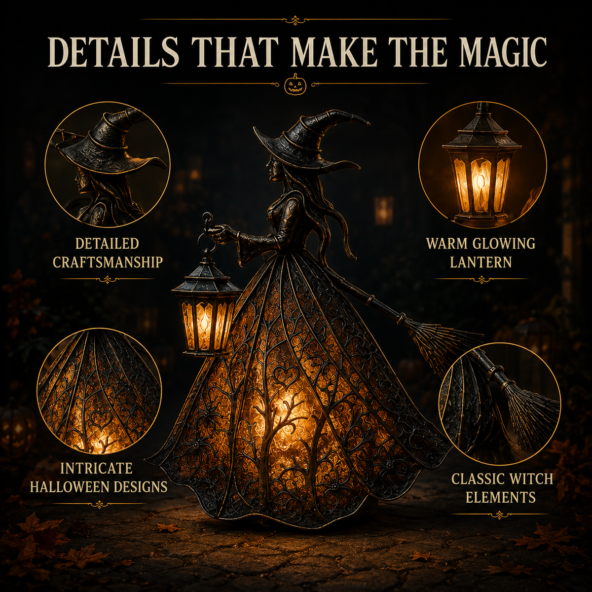 ✨ Glowing Enchanted Witch Lantern 🕯️