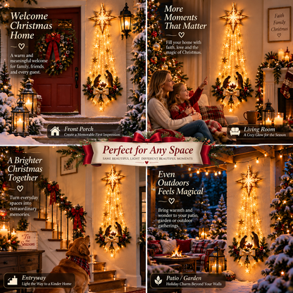 ✨Christmas Early Bird Special 69% OFF✨✝️ Bethlehem Star of Faith – Lighted Nativity Wall Decor