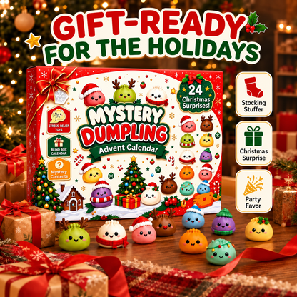 🎄 24 Days of Christmas Surprises! 🎁 Cute Dumpling Squishy Advent Calendar – The Perfect Holiday Gift for Kids!