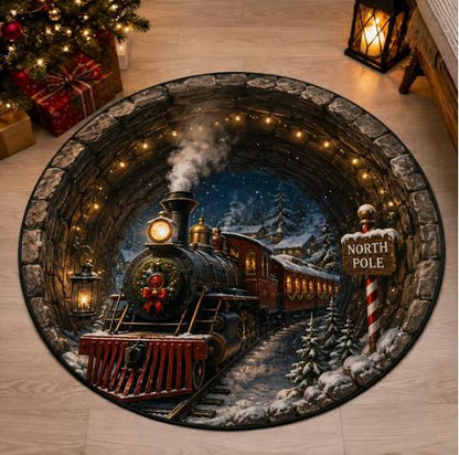 🎄 3D Illusion Holiday Rug – Spooky Halloween & Christmas Magic for Your Home