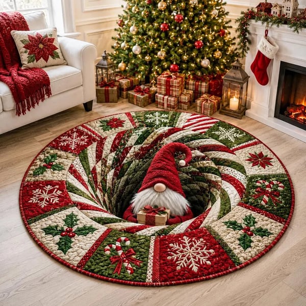 🎄 3D Illusion Holiday Rug – Spooky Halloween & Christmas Magic for Your Home