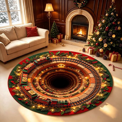 🎄 3D Illusion Holiday Rug – Spooky Halloween & Christmas Magic for Your Home