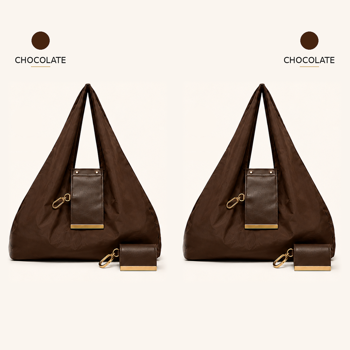 Charm Transformable Bag  Stylish Vegan Leather Tote & Keychain Charm👑