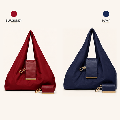 Charm Transformable Bag  Stylish Vegan Leather Tote & Keychain Charm👑