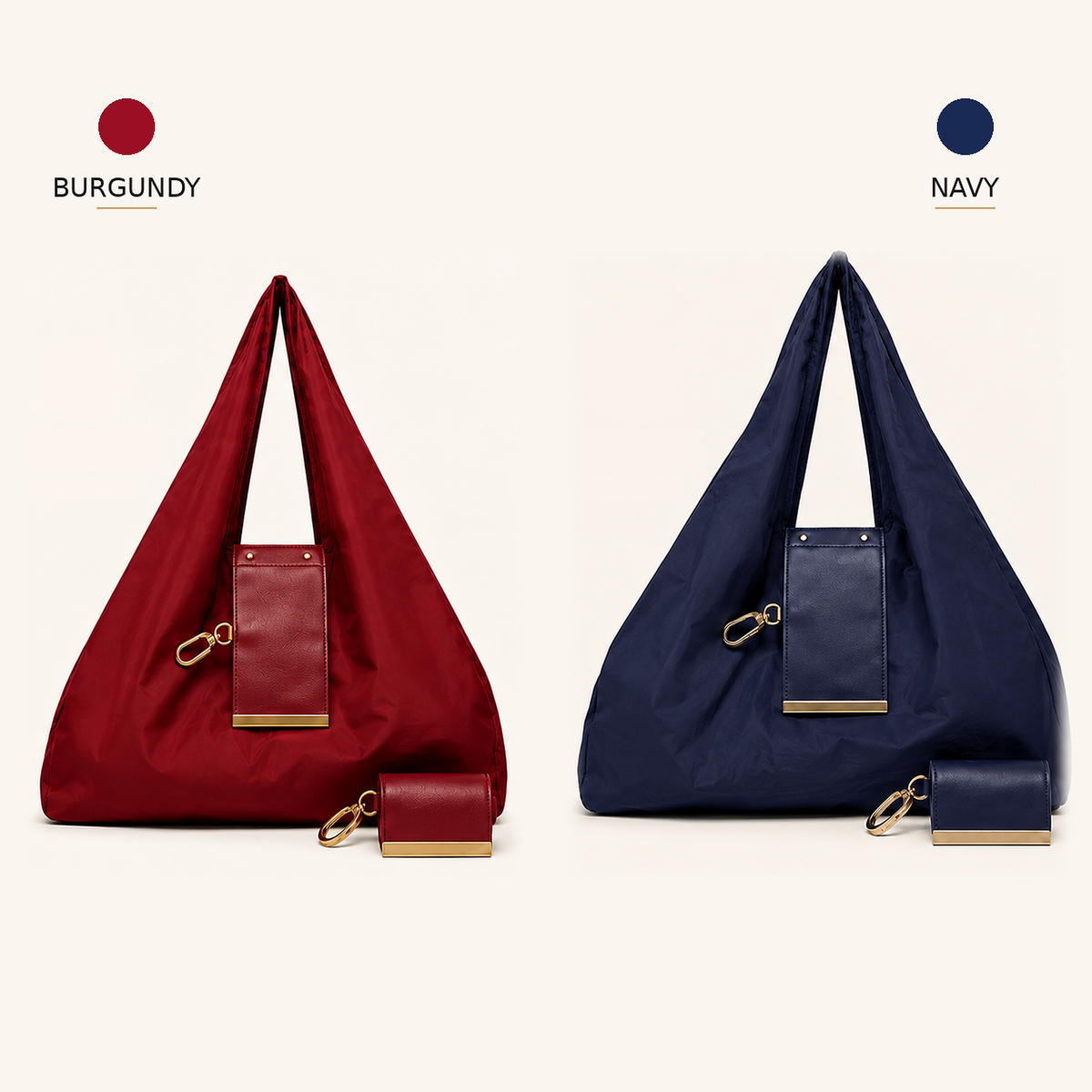 Charm Transformable Bag  Stylish Vegan Leather Tote & Keychain Charm👑