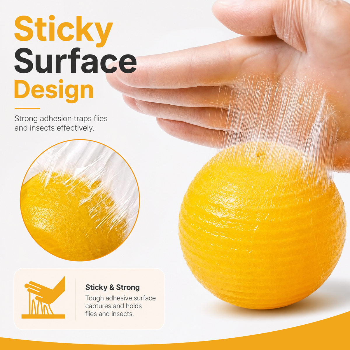 ⏰🎁Sticky Fruit Fly Trap Ball with Stand & LED